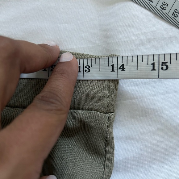 Meshki | ribbed flare trousers in sage - Picture 7 of 11